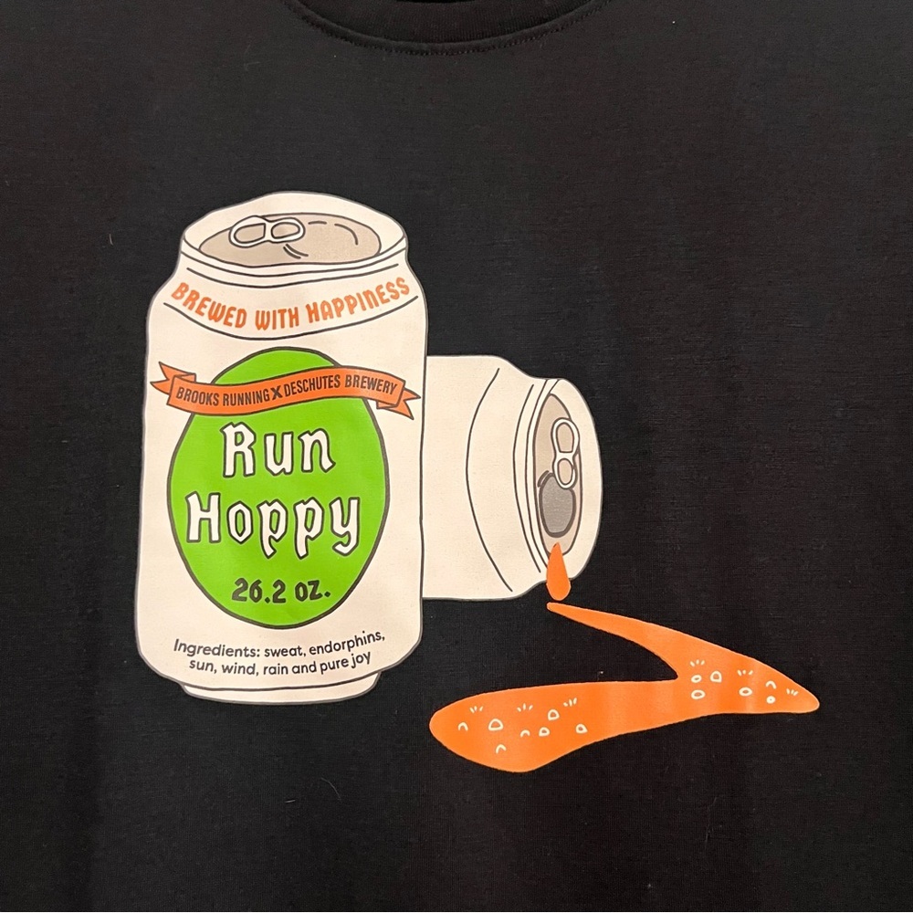 Brooks Black 'Run Hoppy' Graphic Tee - Picture 3 of 7